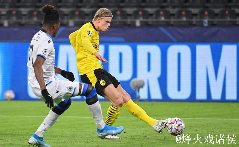 德甲-哈兰德双响+造点创纪录 多特5-0大胜